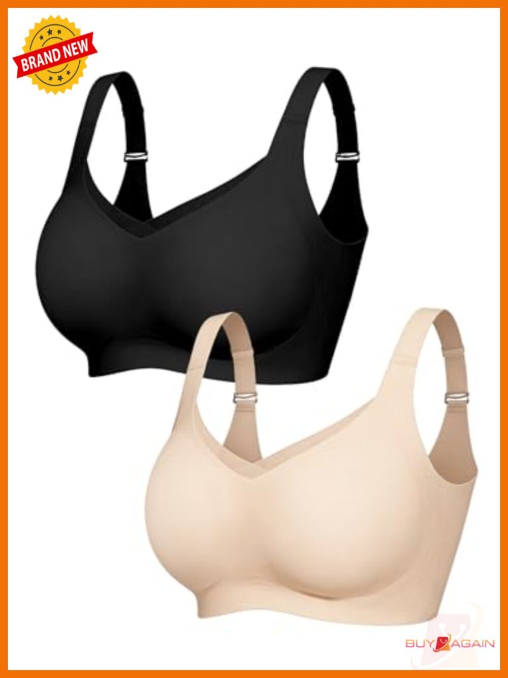 Wireless Push Up Bras For Women Supportive Seamless Tshirt Bra No Underwire